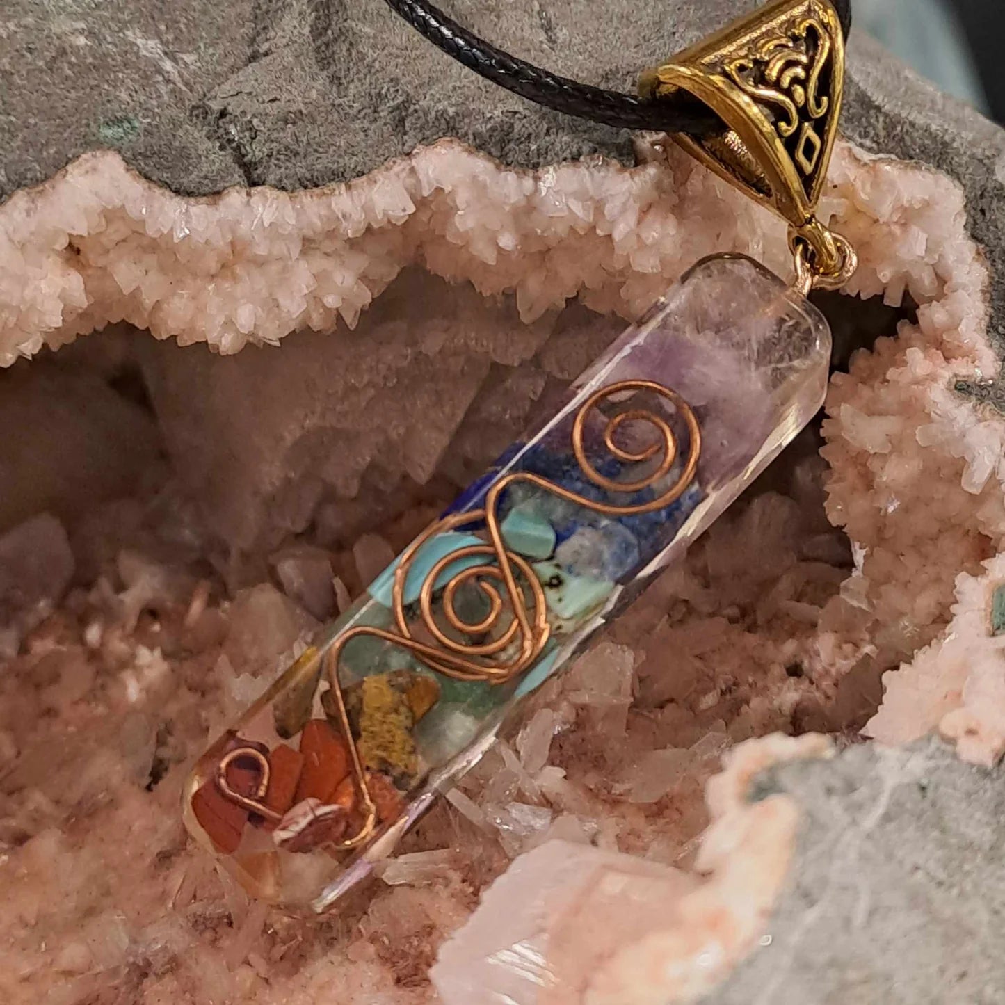 Chakra Resin Necklace