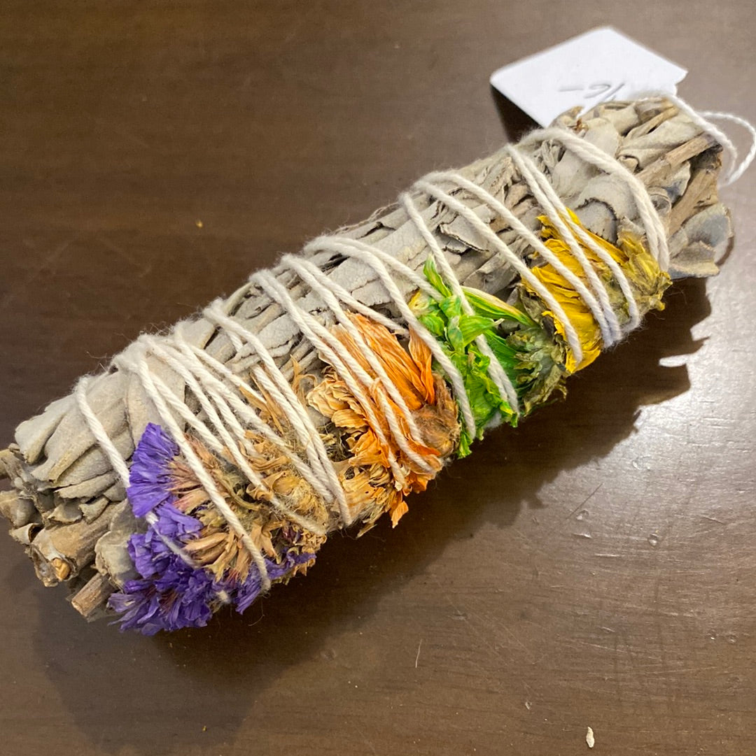 4inch Floral Sage Smudge