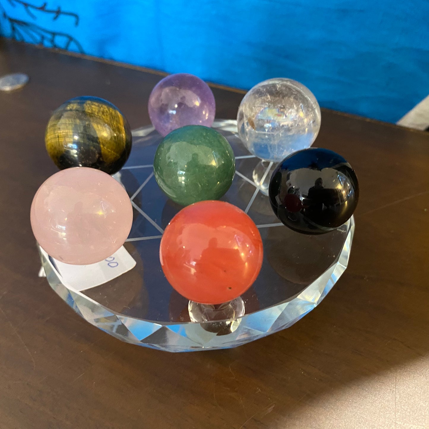 Chakra Spheres with glass stand